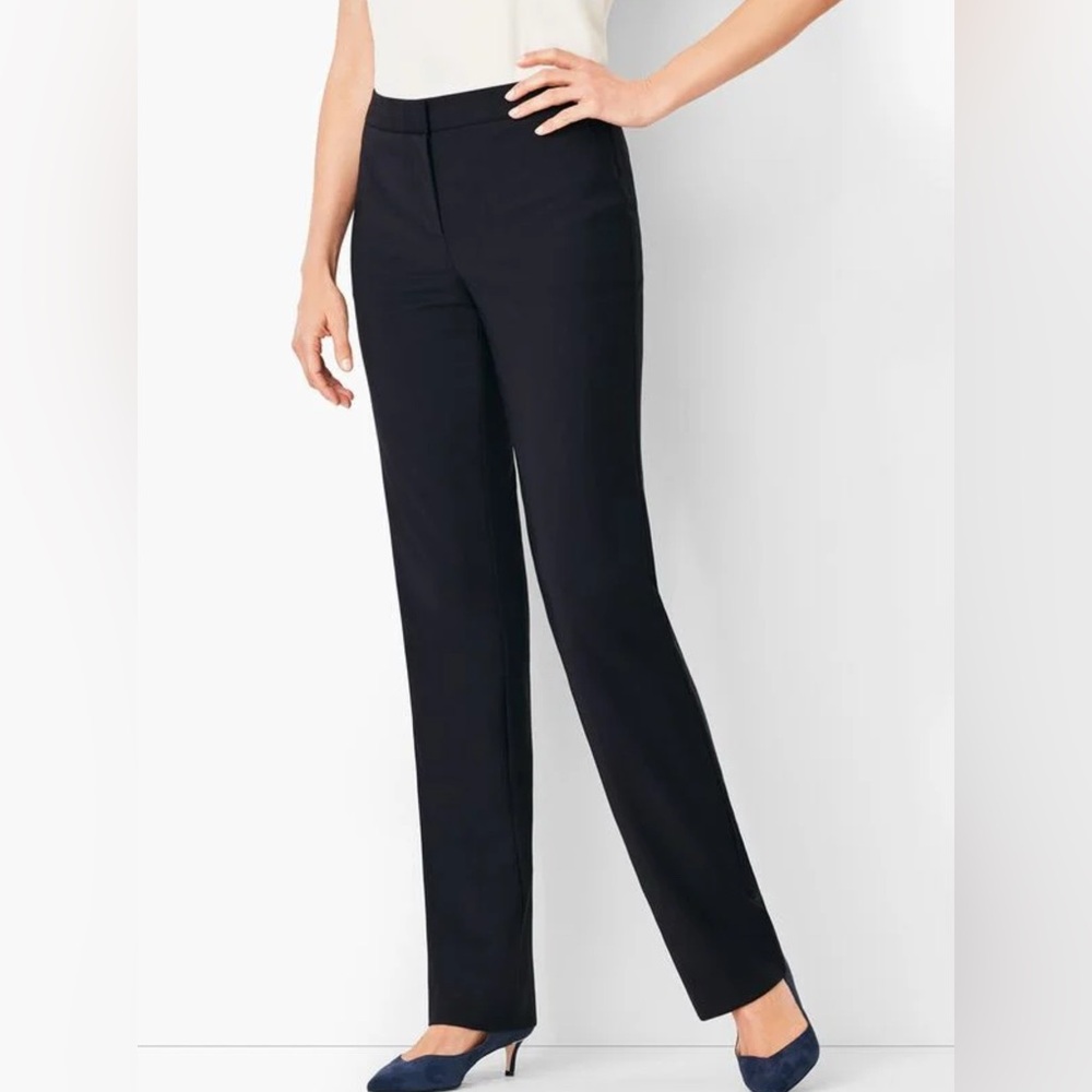 Talbots Womens Barely Boot Black Midrise Pant Trouser Sz 16 NWOT - Picture 1 of 8
